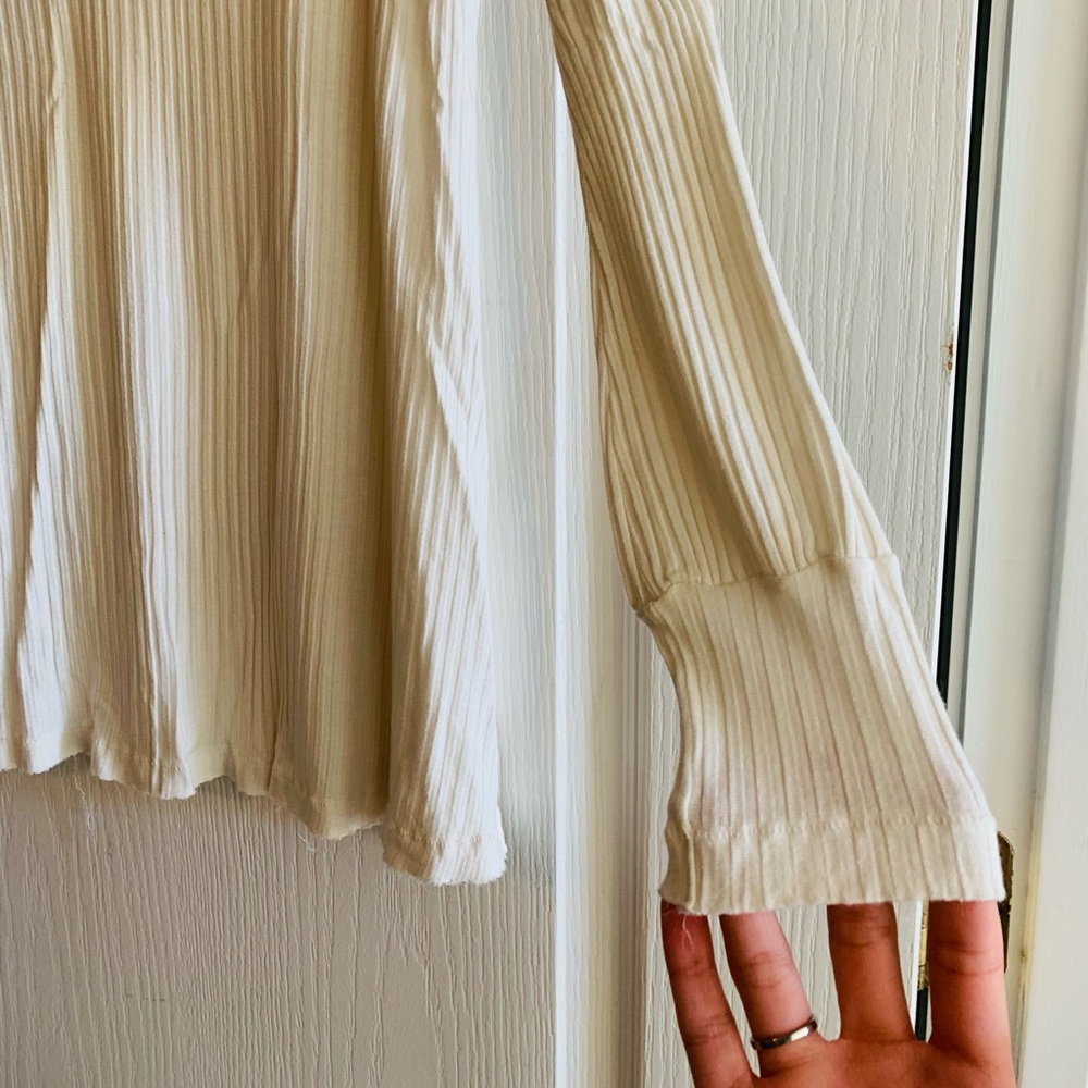 Free People Ribbed Top with Keyhole - Picture 3 of 4